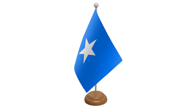 Somalia Small Flag with Wooden Stand